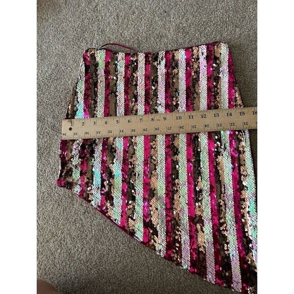 Good‎ time USA Tube Top Strapless Sequence Shimmer Pink Club Dance S Barbiecore - Picture 3 of 8